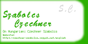 szabolcs czechner business card